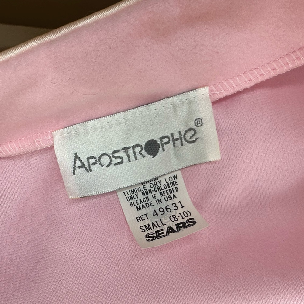 Vtg 70's Housecoat Robe Duster Pink Sears Apostro… - image 2